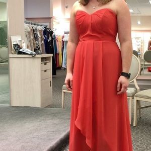 David’s Bridal size 10 persimmon dress